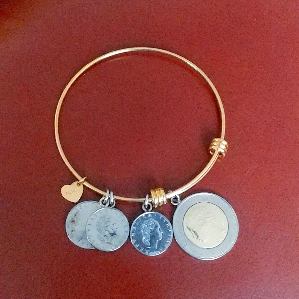 BEAUTIFUL BRONZO ITALIA ITALIAN COIN BRACELET